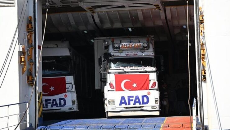 AFAD’ın gönderdiği insani yardım malzemeleri Lübnan’a ulaştı