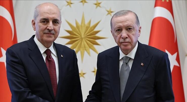 Cumhurbaşkanı Erdoğan, TBMM Başkanı Kurtulmuş’u kabul etti