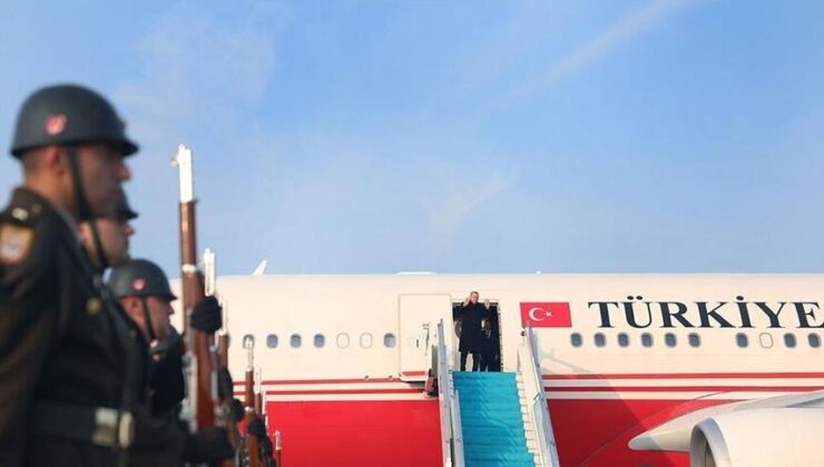 Cumhurbaşkanı Erdoğan, Azerbaycan’ın başkenti Bakü’ye geldi