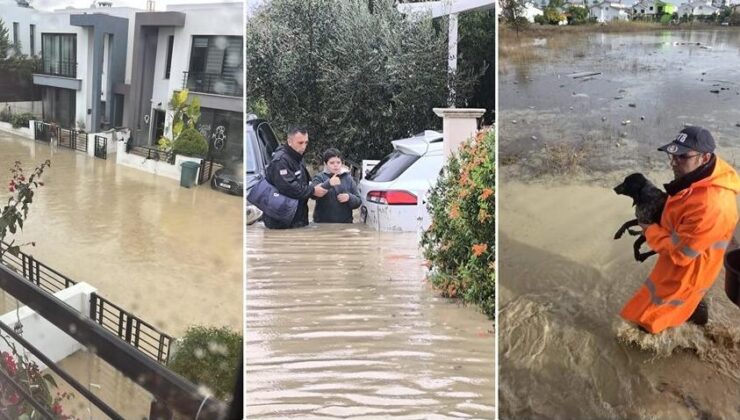 KKTC’de şiddetli yağışlar hayatı olumsuz etkiledi