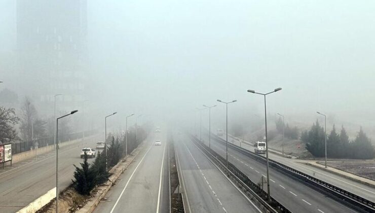 “Kilit kavşak” Kırıkkale’de sis etkili oldu