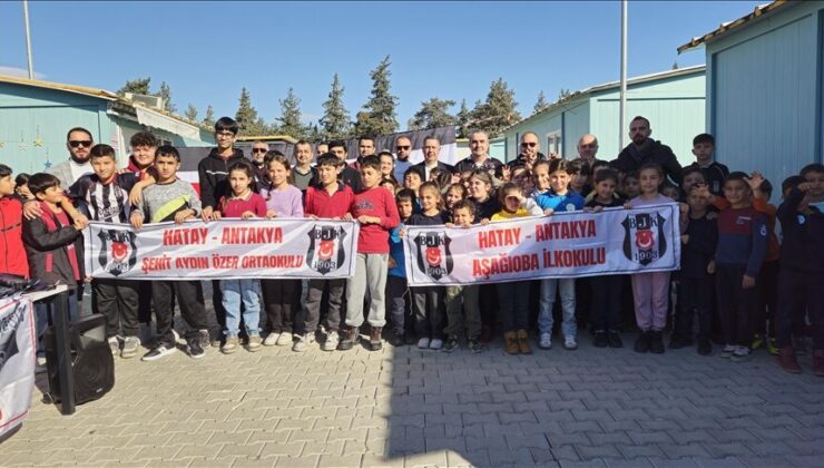 Beşiktaş gönüllülerinden Hatay’da depremzede öğrencilere forma