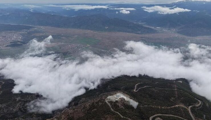 Çorum’da oluşan sis dronla görüntülendi