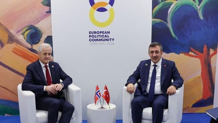 Cumhurbaşkanı Yardımcısı Yılmaz, Norveç Başbakanı Store ile görüştü