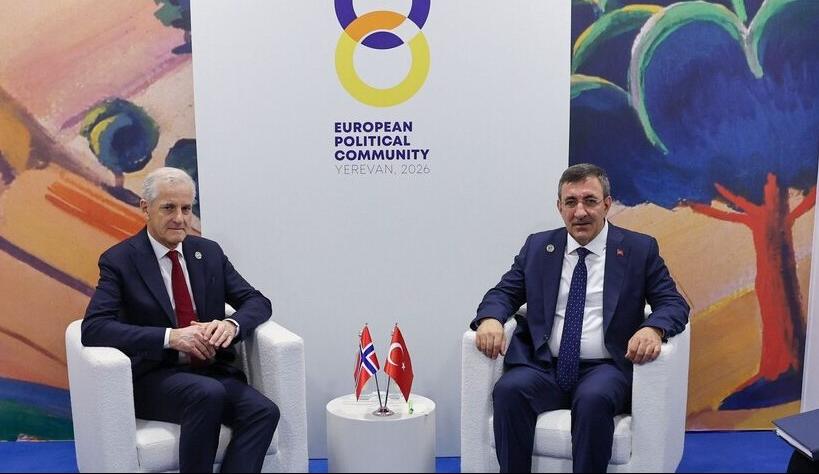 Cumhurbaşkanı Yardımcısı Yılmaz, Norveç Başbakanı Store ile görüştü